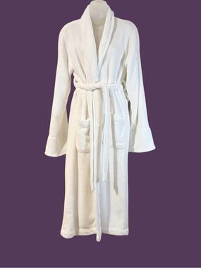 Pottery Barn White Plush Robe